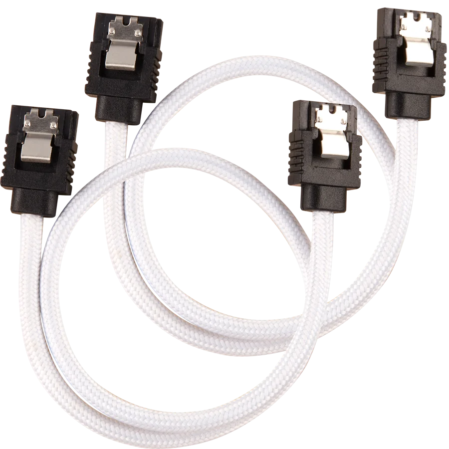 Corsair SATA-kabel Rak Vit 30cm 2-pack, bild 4