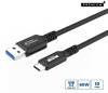 USB-kabel MicroConnect Premium USB-A till USB-C, 10Gbps, USB 3.2 Gen.2, 60W, 1,5m - Svart