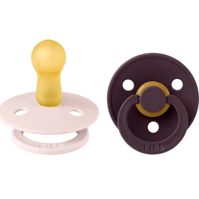 BIBS Pacifier Colour 2 st Latex Size 2 Petal/Plum
