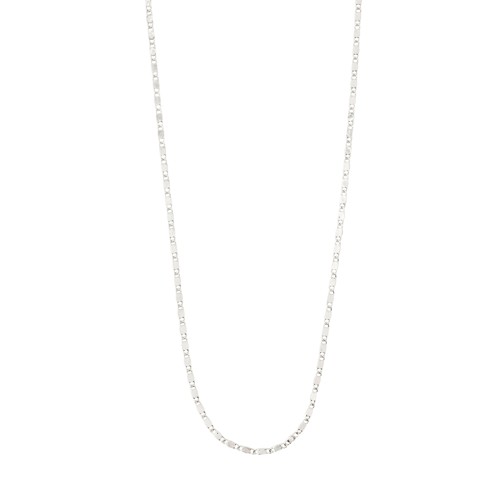 PILGRIM - PARISA Flat Link Chain Necklace - Silver Plated - 40 cm
