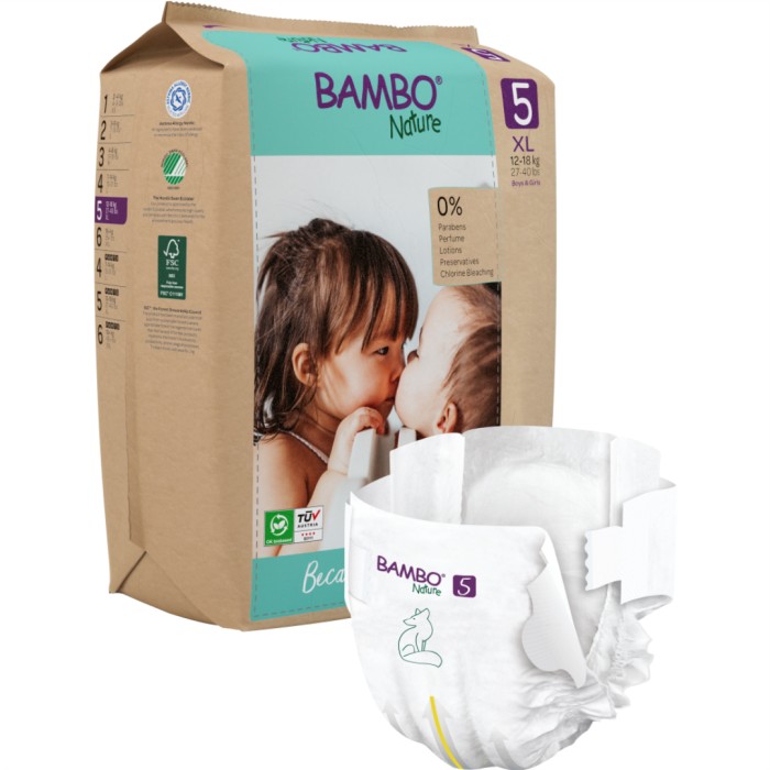 Bambo Nature Barnblöjor stl 5 (12-18 kg) 22 st