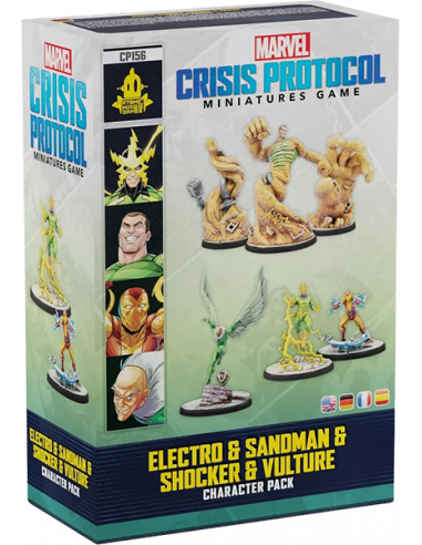 Marvel Crisis Protocol: Electro Sandman Shocker Vulture Character Pack