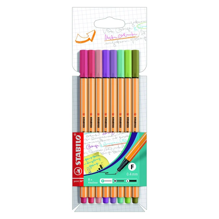 Stabilo Point 88 fineliner 0,4 mm 8-pack