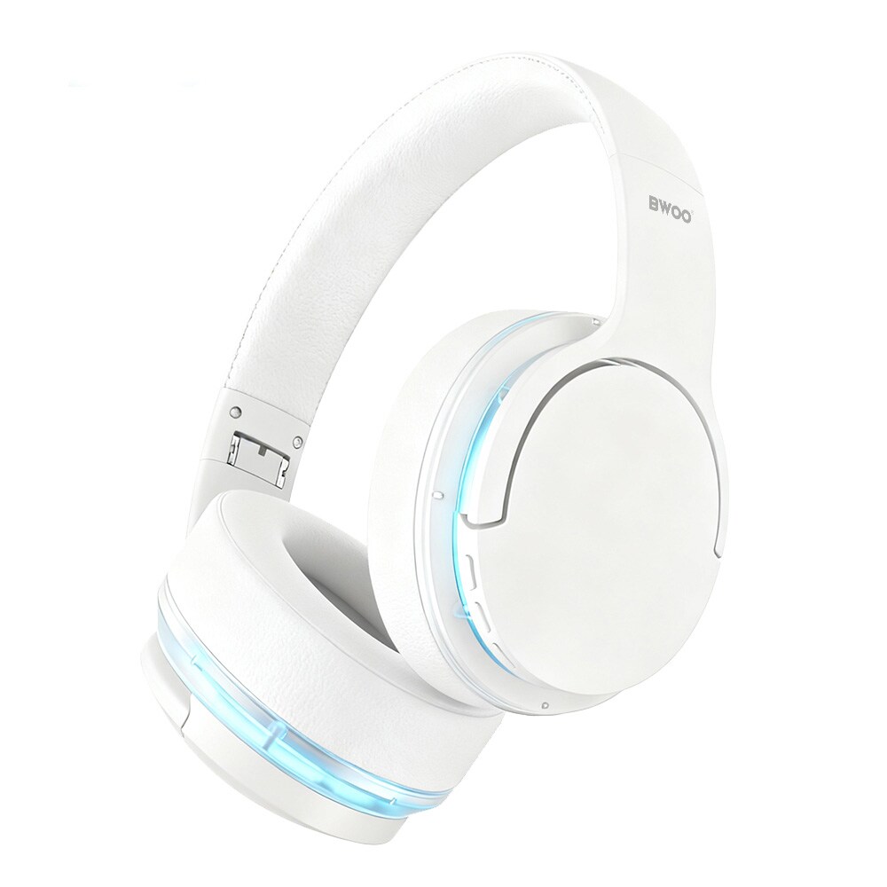 BWOO BW587 Trådlösa On-Ear Hörlurar med ANC - Vit, bild 2