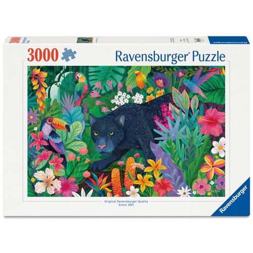 Ravensburger Pussel: Panther in Flowery Jungle 3000 Bitar