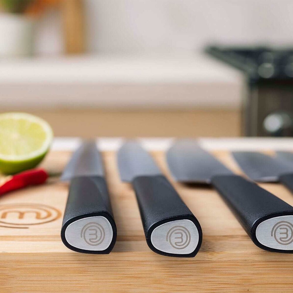 MasterChef knivset 5 delar / japanskinspirerade köksknivar / kockkniv, brödkniv och skalkniv / non-stick, bild 2