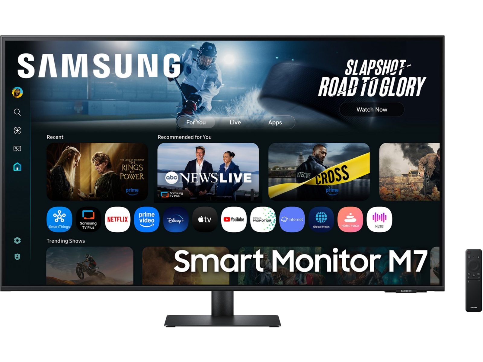 Samsung Smart Monitor M7 M70F 43" 4K UHD-skärm, svart
