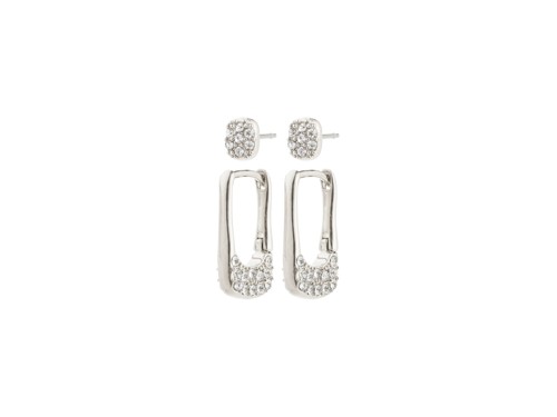 PILGRIM - INSTANT Earrings 2-in-1 Set - Silver-Plated - 5mm / 15mm, bild 2