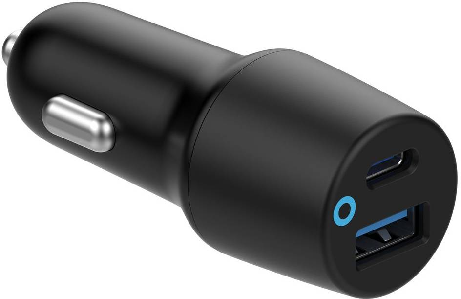 eSTUFF INFINITE Car Charger med 1xUSB-C (20W) och 1xUSB-A (18W), cigguttag 12-24V, bild 4