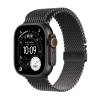 Apple Watch Ultra 3 GPS + Cell 49 mm svart titan, svart Milanesisk loop i titan - S