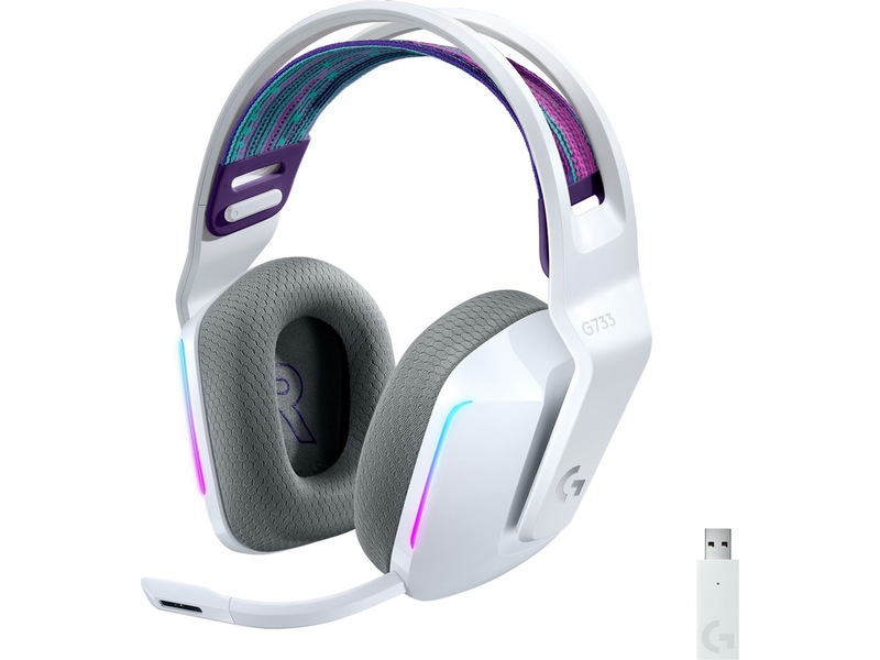 Logitech G733 LIGHTSPEED – trådlöst gamingheadset, vit, bild 5