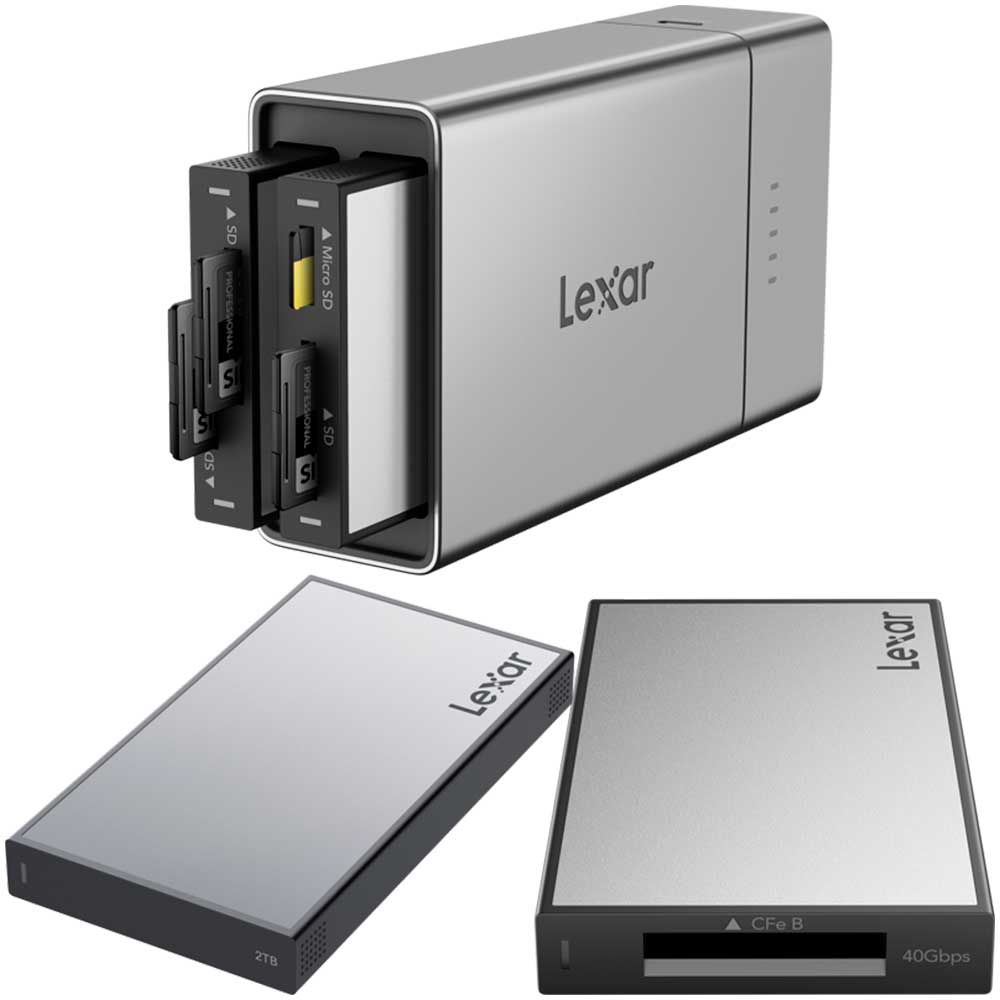 Lexar Professional Workflow Go with 2TB SSD + CFexpress 4.0 Type B -kortläsare