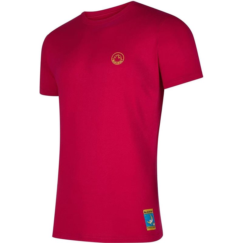 La Sportiva Climbing on the Moon T-Shirt M Fucsia/Giallo - XL