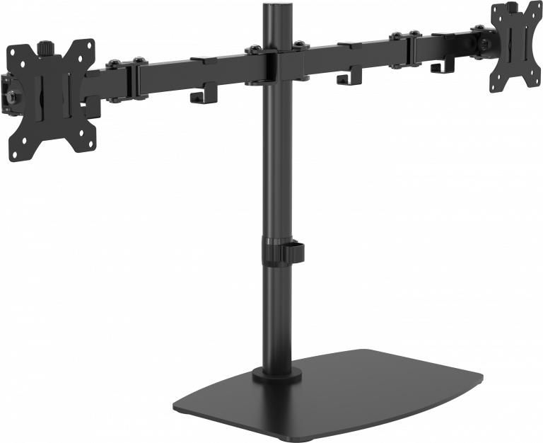 Bordsstativ Vision Freestanding Dual Monitor Desk Stand för 2 skärmar 13-27" - Svart, bild 3