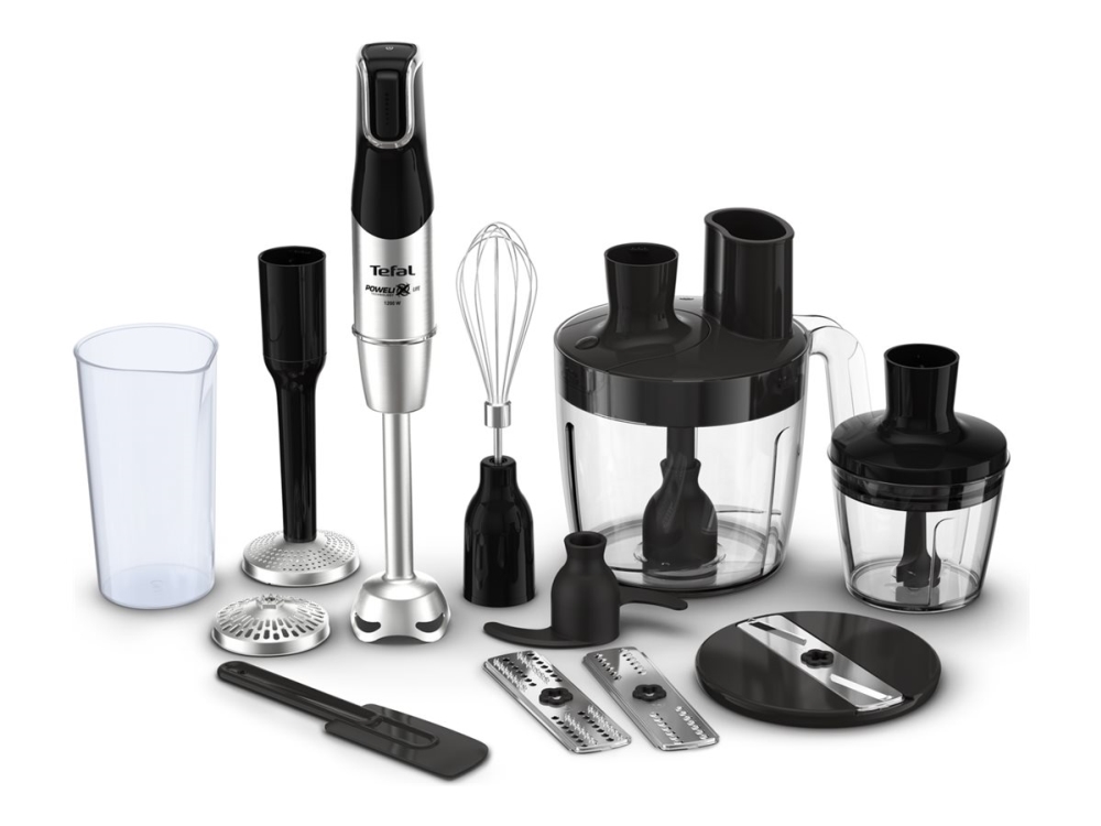 Tefal InfinyForce Pro HB95LD38 - Handmixer - 1.2 kW - svart / rostfritt stål