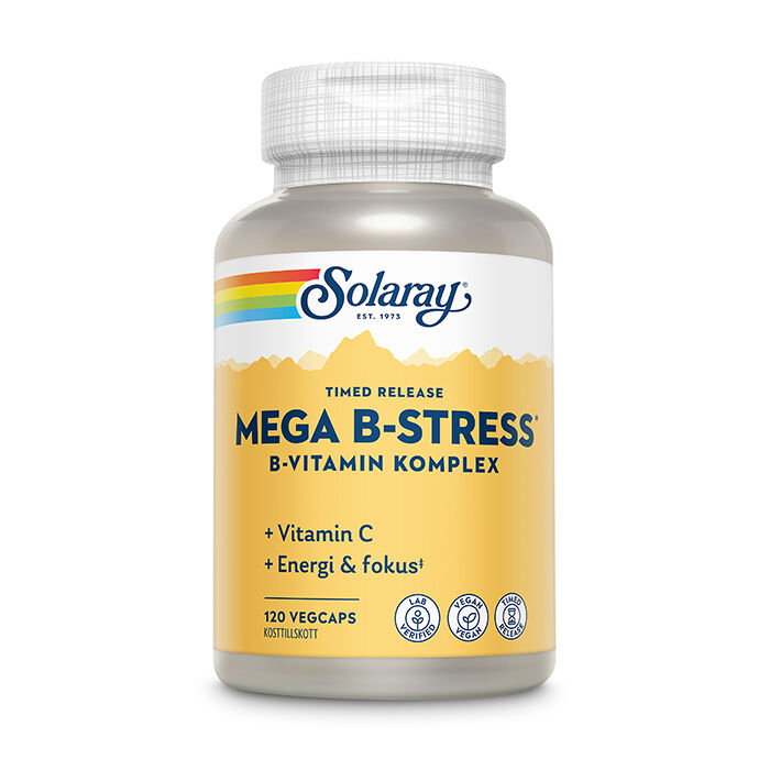 Solaray Mega B-Stress 120 kapslar, bild 2