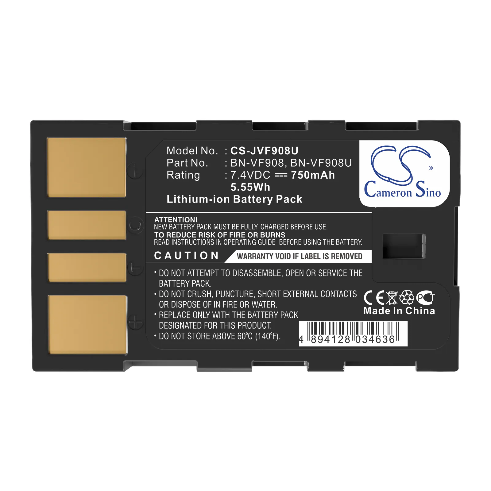 Batteri till Kamera för JVC GZ-X900, GZ-X900U, GZ-X900EK, bild 3