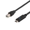 USB-C 2.0-kabel Gen1 Typ C ha till B ha, 2 meter - Svart, bild 2