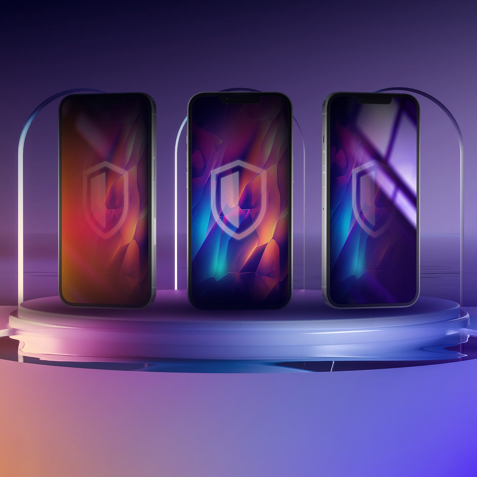 Insynsskyddat härdat glas 3mk Rainbow Privacy för Apple iPhone 16 Plus, bild 5