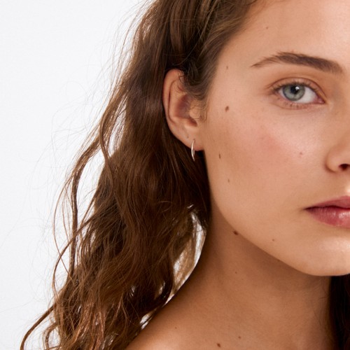 PILGRIM - SANNE Mini Hoop Earrings - Silver-Plated - 13 mm