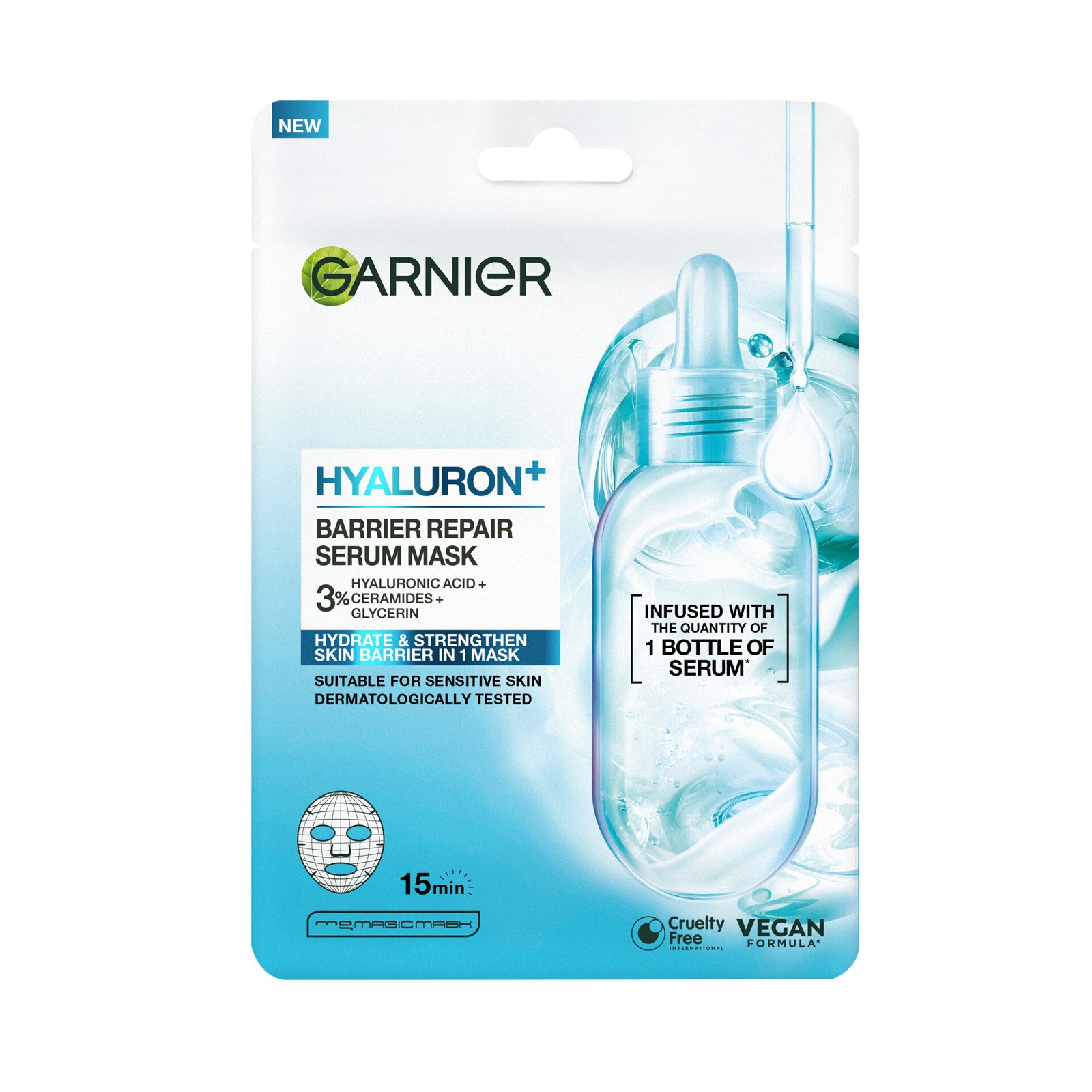 Garnier Hyaluron+ Barrier Repair Sheet Mask For Sensitive Skin 28 g