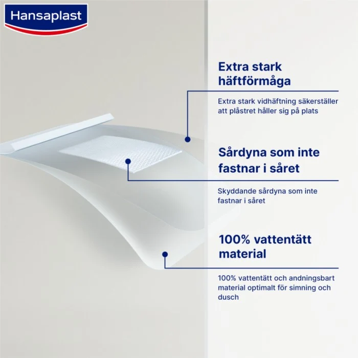 Hansaplast Aqua Protect XL plåster 6 x 7 cm, 5 st, bild 4