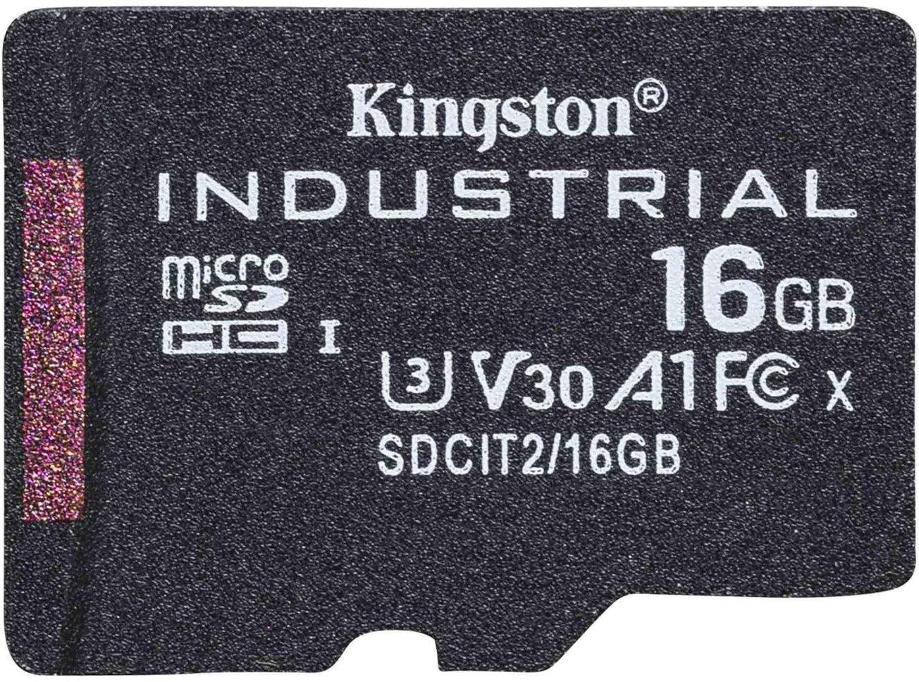 Micro Secure Digital SDHC 16 GB Kingston Industrial pSLC, 100/80 MB/sek, Class 10, UHS-I U3, V30, A1, bild 3