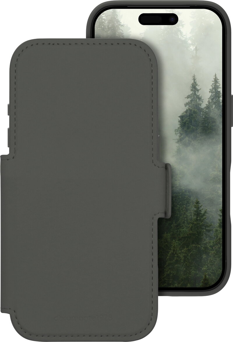 Dbramante1928 iPhone 18 Pro / 17 Pro Lynge MagSafe ICON plånboksfodral med flip, grå, bild 4