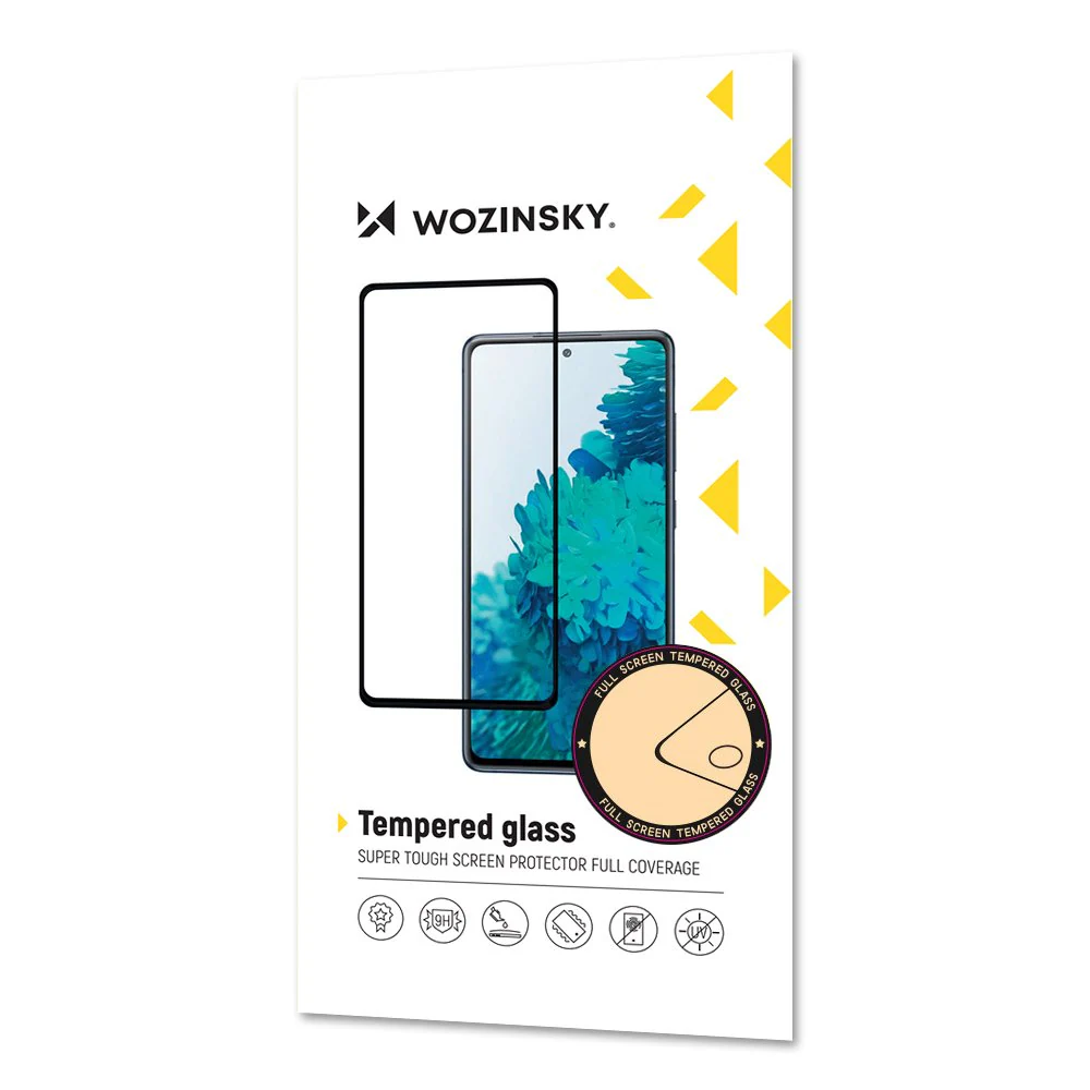 Wozinsky Härdat glas Fullt lim Skärmskydd Case Friendly för Oppo Reno6 4G svart