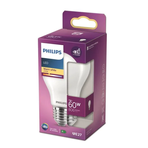 Philips LED ljuskälla E27, 806 lm