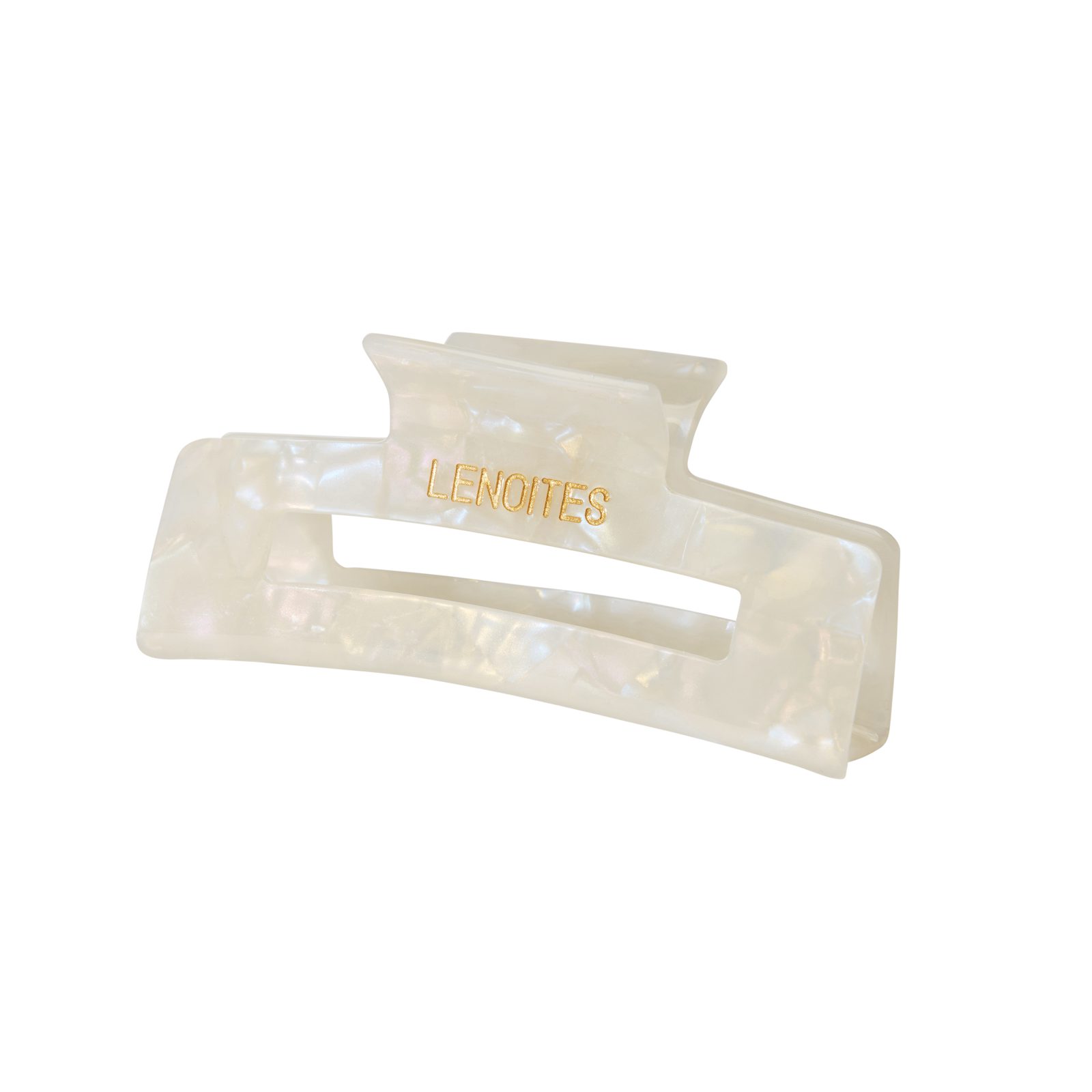 Lenoites Premium Eco-Friendly Hair Claw Pearly White 1 pcs