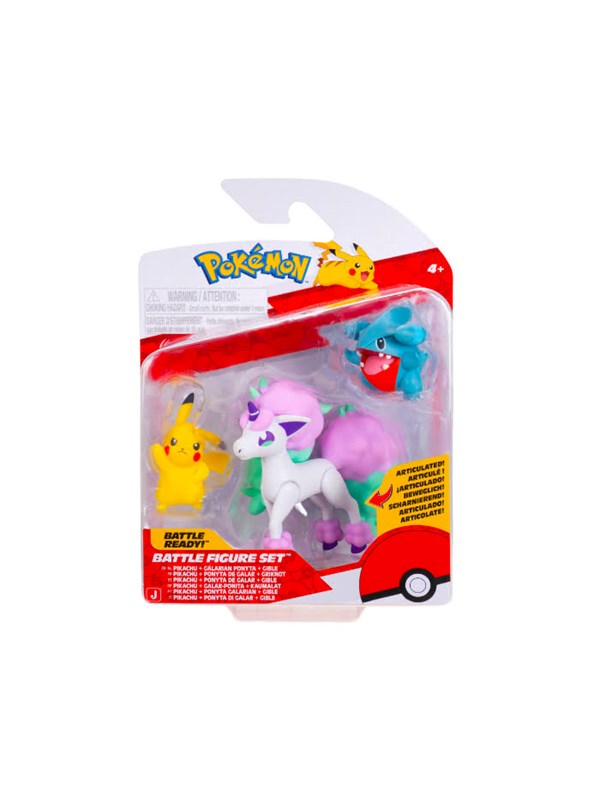 Pokémon - Battle Figure 3 pack - Pikachu, Gible & Ponyta (PKW4097), bild 4