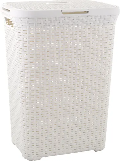 Curver Natural Style tvättkorg 60 L, krämfärgad
