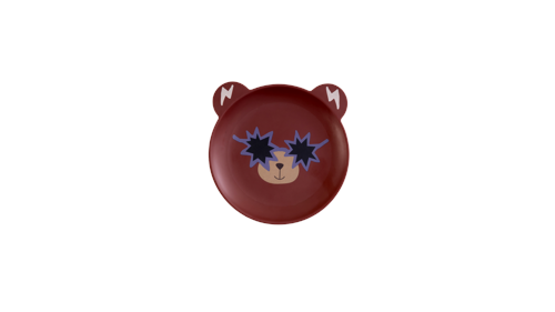 Rice - Kids Plate - Bear Print - Mat Finish, bild 3