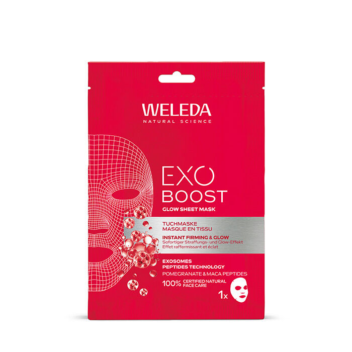 Weleda Exo Boost Glow Sheet Mask Pomegranate 20 ml, bild 2