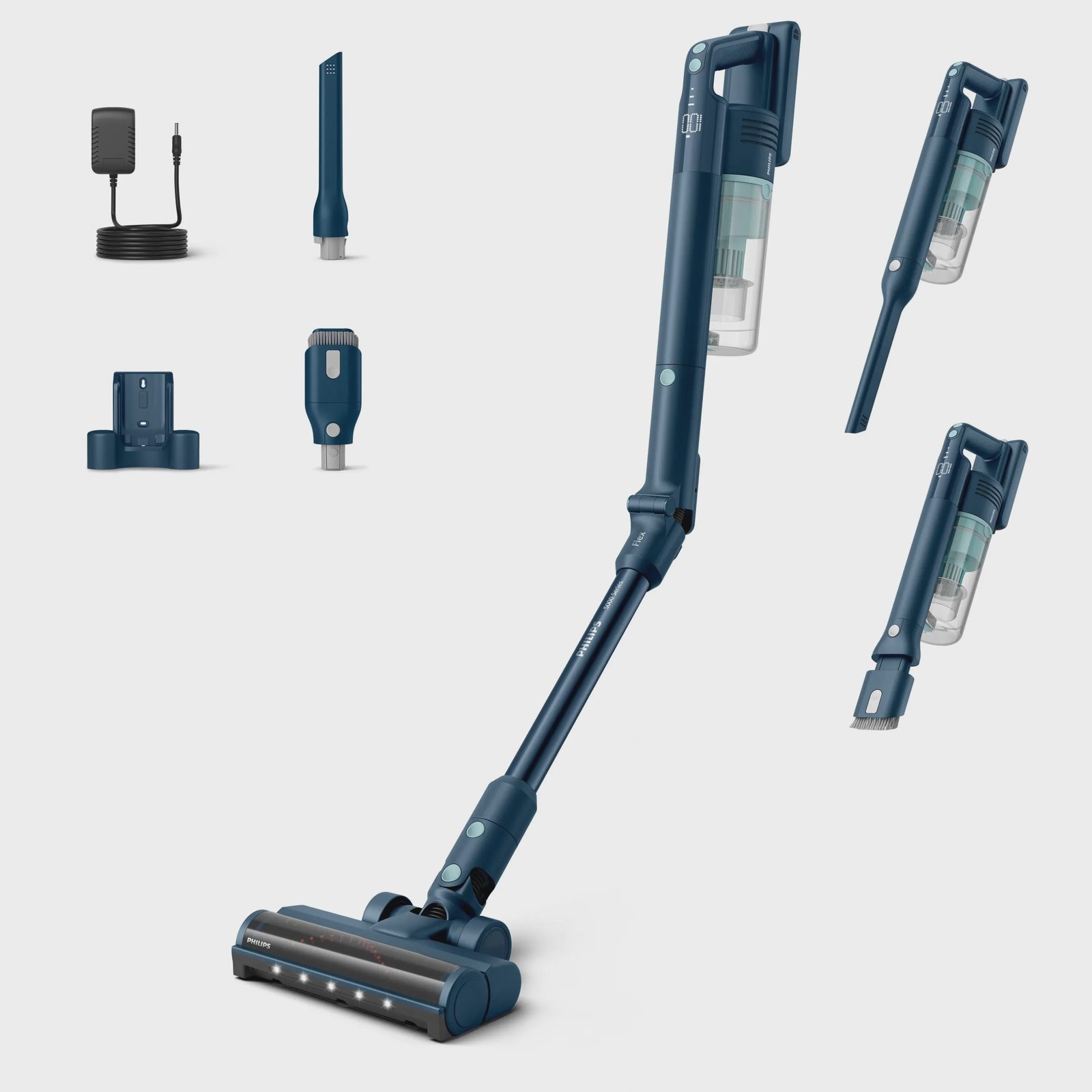 Philips 5000 Series, Skaftdammsugare, Utan påse, Salvia, 0,27 l, Torr, Cyklonisk/filtrering
