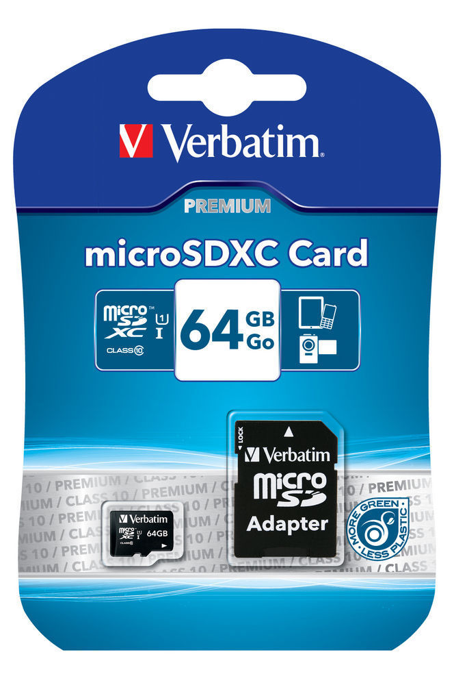 Micro Secure Digital SDXC 64 GB Verbatim, Class 10, inkl. SD-adapter, bild 4