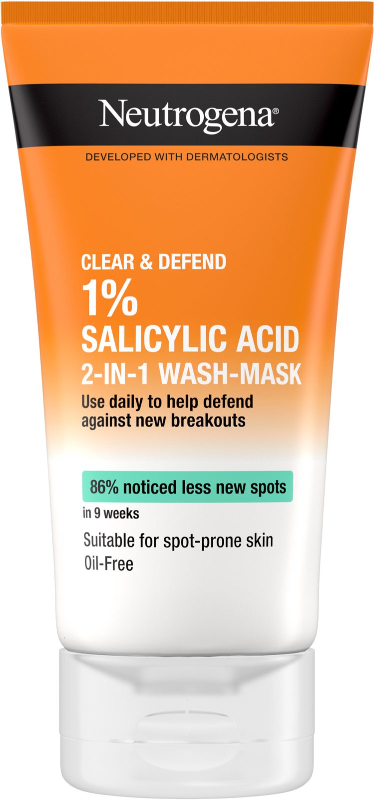 Neutrogena Clear & Defend 1 % Salicylic Acid 2-in-1 Wash-Mask 150 ml