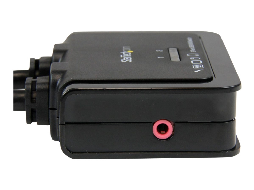 StarTech.com 2 Port USB HDMI Cable KVM Switch with Audio and Remote Switch - USB Powered KVM with HDMI - Dual Port HDMI KVM Switch (SV211HDUA) - Omkopplare för tangentbord/video/mus/ljud - 2 x KVM/ljud - 1 lokal användare - skrivbordsmodell