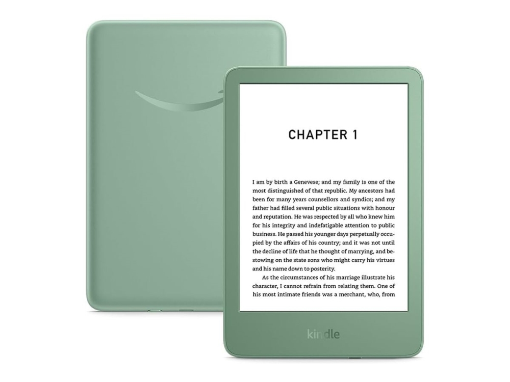 Amazon Kindle - 11:e generation - eBook-läsare - 16 GB - 6 monokrom - pekskärm - Bluetooth, Wi-Fi - matcha green - annonser stöds på låsskärm