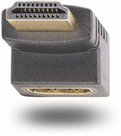 Adapter HDMI hane till hona, StarTech, 4K@60Hz, vinklad uppåt - Svart, bild 3