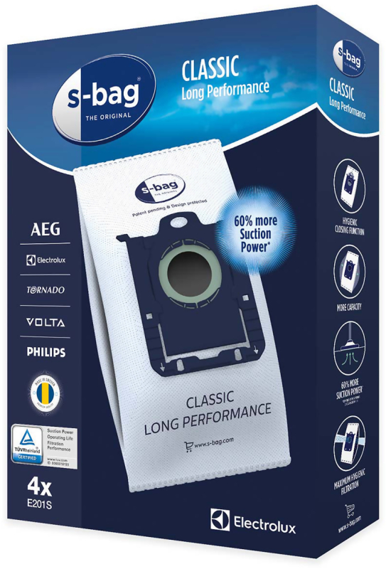 Electrolux Dammsugarpåse S-Bag Classic Long Performance
