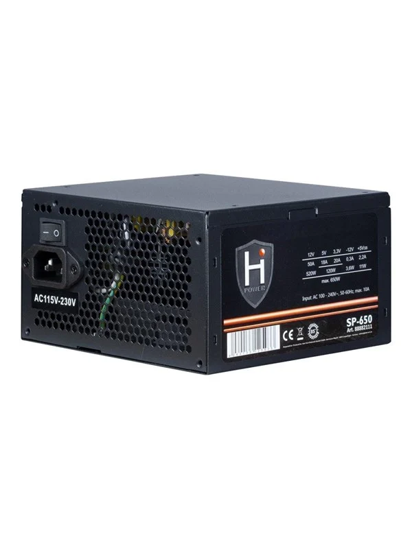 HiPower SP-650 - Nätaggregat (intern) - ATX12V 2.4 - AC 100/240 V - 650 Watt - aktive PFC, bild 2