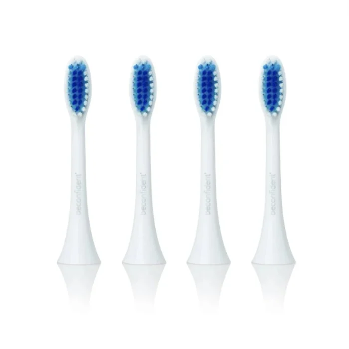 Beconfident Regular Sonic 4-pack tandborsthuvud Vit, Soft-Medium