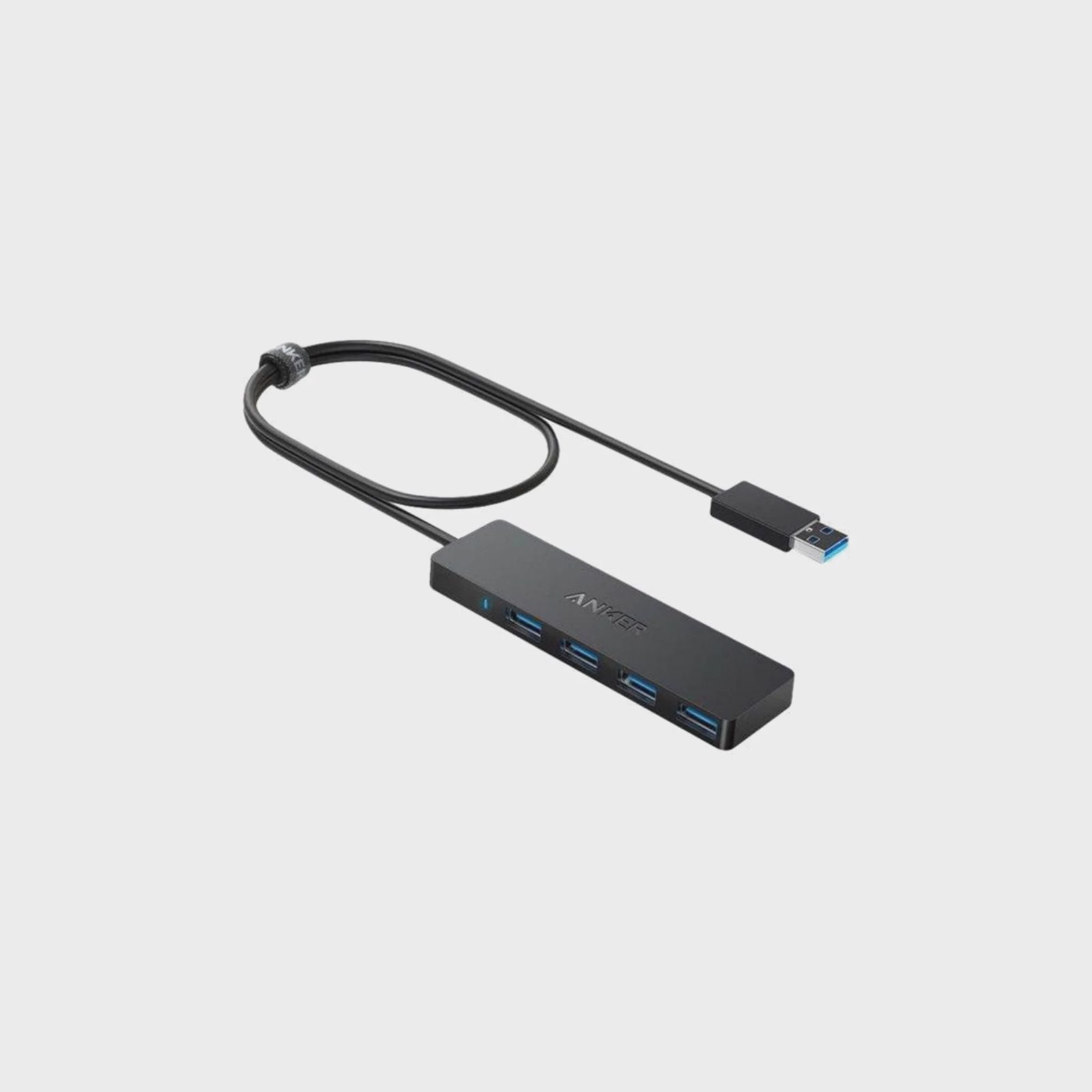 Anker USB-A-hubb med 4x USB-A 3.0-portar - Svart