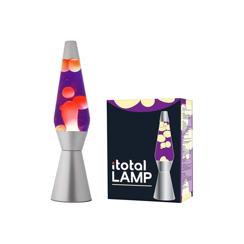 iTotal - Lava Lamp - Purple Liquid and Yellow Wax - 36 cm (XL1799)