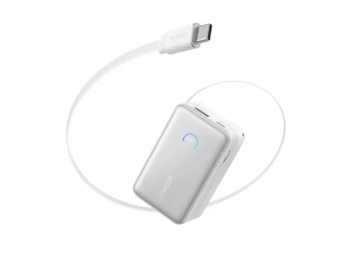 Anker Nano Powerbank 10000 mAh, 45W med inbyggd USB-C Kabel Vit, bild 3