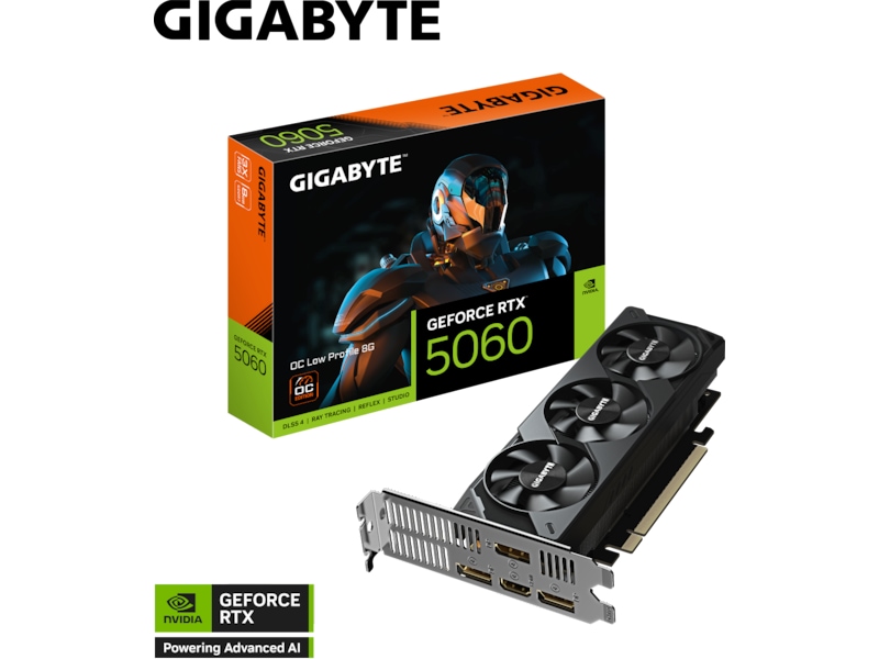 Gigabyte GeForce RTX 5060 Low Profile OC 8G grafikkort, bild 4