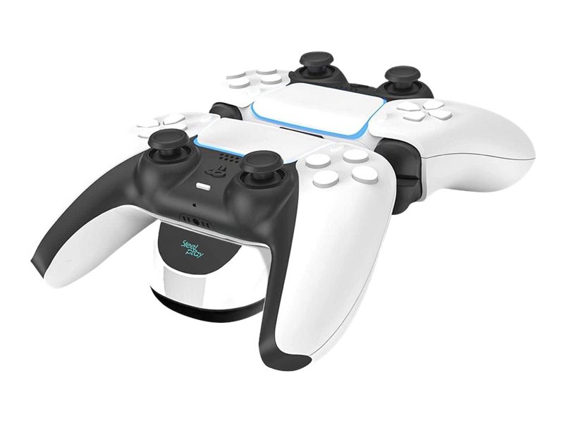 Steelplay - Laddningsställ - 1 A - 2 utdatakontakter (USB-C) - för Sony DualSense