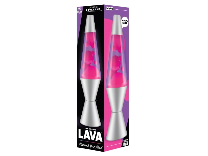 Lava® lampa Pink/Lila, silverfot 37 cm